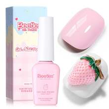 Beetles 30 Colors 10ml Each HEMA Free Spring Gel Polish Kit With Top And Base Coat, Swatch Card Soak Off UV LED Manicure - Sữa dâu - Xem 1