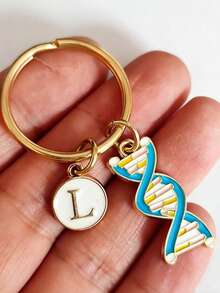 DNA Keychain Gift For Biology Students Gifts For Mother, Father, Graduation, And Teacher - Blue DNA - View 5