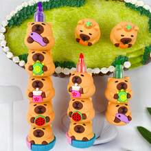 1pc 5-Color Cartoon Capybara Highlighter Pen, Student Graffiti Drawing Marker, Marking Pen, Halloween & Christmas Gift, Random Style - Multicolor - View 5