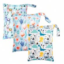 Diaper Wet/Dry Bag, Single Zipper Pocket Set, Waterproof, Washable, Reusable, Ideal For Travel, Beach, Pool, Gym, Swimwear Or Wet Clothing - 3 Pieces Set - Multicolor - View 14