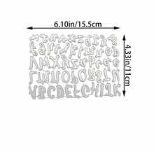 26pcs Uppercase Letter Metal Cutting Dies, Card Making Alphabet Mold Template, Scrapbooking DIY Etching Craft Tool - Silver-white - View 3