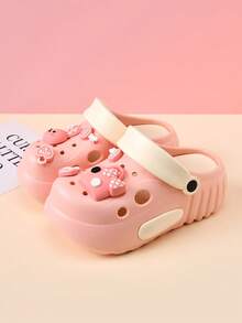 Women's Cute Rabbit & Bag Decor Thick Bottom Sandals - Adjustable Strap Thick Bottom Non-Slip EVA Clogs, Comfortable Fashion Slippers, Suitable For Beach And Daily Wear - Pink - View 2
