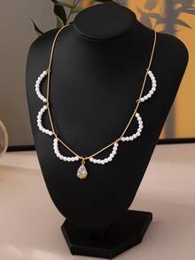 1件欧美夸张串珠水滴形项链（女士款） - 彩色 - 查看 5