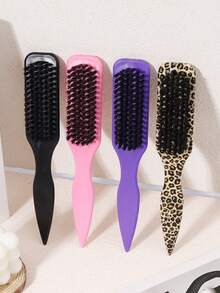 Nylon Brush Suitable For All Hairstyles, Hair Cutting & Cleaning, Durable ABS Plastic Handle - Multicolor - View 1