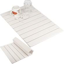 1片可折叠硅胶浴室垫，速干防滑淋浴垫，适用于浴室、厨房和露营 - 彩色 - 查看 1