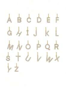 SYMFNY S925 Silver Necklace, 26 Letters A-Z, 14K Gold Plated, Gift For Girlfriend, Lady, Girl On Valentine's Day - Yellow Gold - View 3