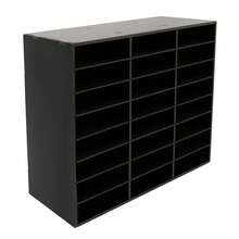 Black Literature Organizer  Desktop File Holder Office Mailbox - View 6