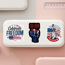 110Pcs 250th Anniversary Stickers Scrapbook Aesthetic Stickers Pack Freedom American Flag 250th Anniversary Merchandise Helmet Stickers Dirt Bike Stickers Vinly Waterproof Stickers For Water Bottle,Computer,Laptop,Phone,Luggage,Notebook,Fridge - C - View 6