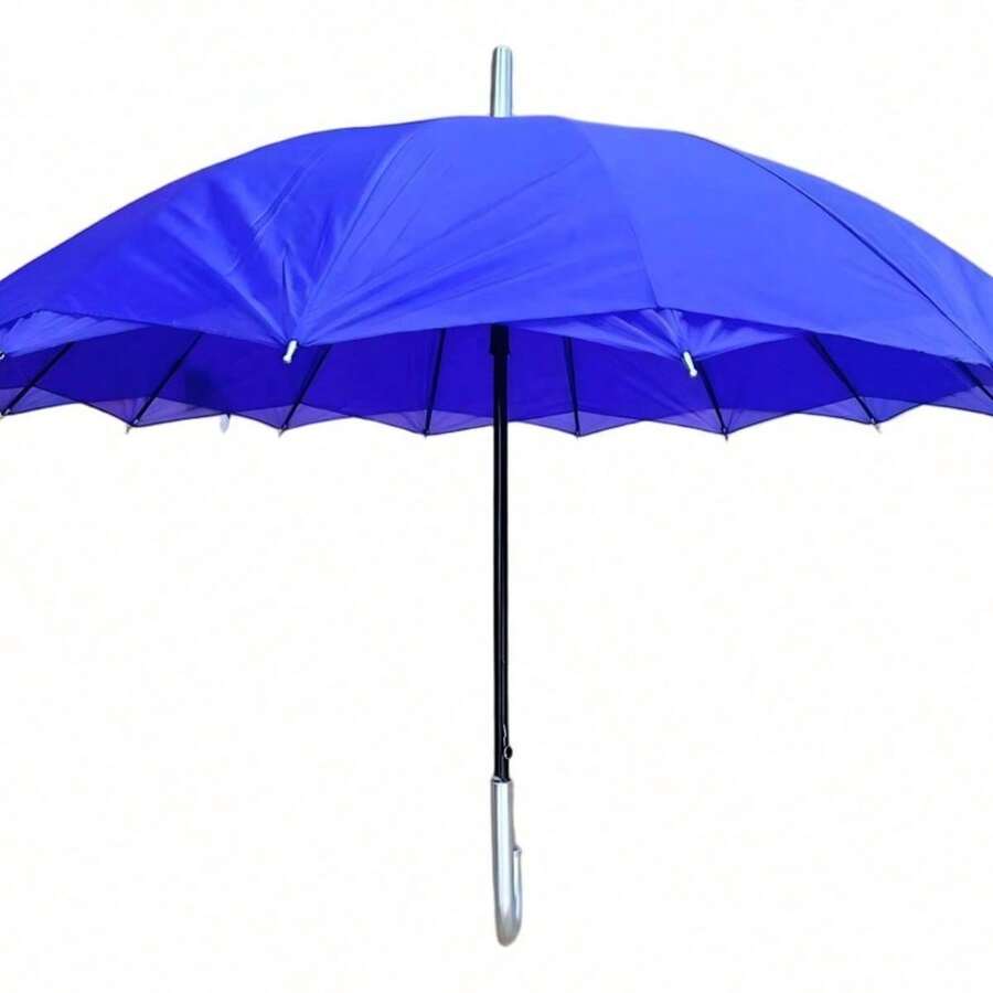 Paraguas Automático Grande Reforzado De Doble Capa, 105 Cm Forro interior plateado. - Violeta - Ver 1