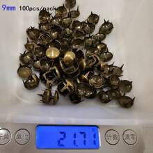 50/100pcs/Pack 3-10mm 4 Claw Cone Spike Rivets Studs Spots Nailhead Punk Rock DIY Leather Craft For Clothing Bag Shoes Parts Decoration - A - View 17
