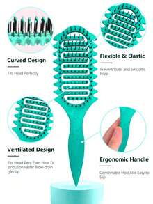 1pc New Upgraded Curling Brush With Bristles And Special Design, Curling Brush Especially For Curly Hair, Shaping And Styling Curls For Men And Women, Reducing Pulling And Curl Separation, Hairbrushes, Combs, Hair Tools, Hair Products And Accessories For Barber Salon Beauty Travel Essentials - Multicolor - View 8