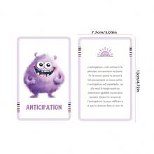 32PCS Cute Monster Emotion Cards, Animal Emotion Learning Mindfulness Cards, Family Gathering Interactive Board Games And Card Games - Multicolor - View 4