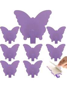 Butterfly Wall Hooks, Strong Adhesive No Drilling Needed, Bathroom Kitchen Door Closet Organizer Hooks, Damage-Free - Multicolor - View 2