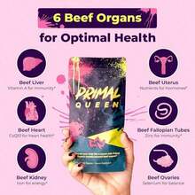 Female Organ Supplement – GrassFed Beef Liver, Heart, Kidney & More – Hormone & Energy Support For Women – 100% PastureRaised – 60 Capsules (Pack Of 3) - 1包 - 查看 3