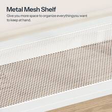 Console Table, Narrow Console Table, Slim Sofa Table With 4-Tier Storage Shelves, Industrial Hallway Table With Metal Mesh Shelf, For Hallway, Entryway, Living Room - 白色 - 查看 7