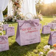 10个/包 婚礼派对礼品糖果盒，高端新款纸盒，纪念礼品盒，适用于各种节日和周年纪念日 - 查看 18