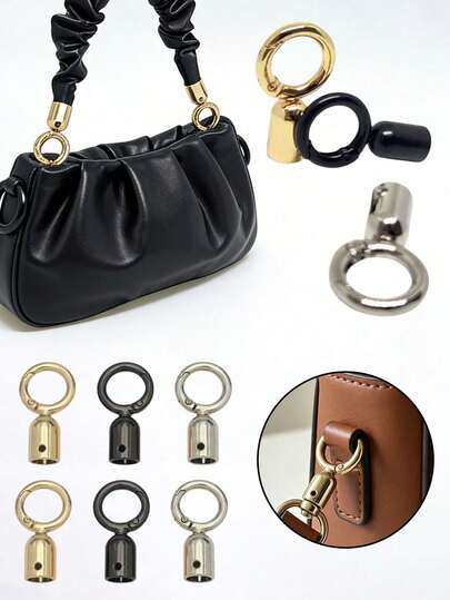 Metal Bag Accessory Set, Including Bag End Caps And O-Rings, Suitable For Repairing And Upgrading Handbags, Handbags, Shoulder Bags, And Crossbody Bags, Suitable For Bag Makers, Diy Enthusiasts, Fashion Enthusiasts, Gift Givers, Suitable For Diy Bag Making, Repairing Bags, Renovating Old Bags, And Customizing Accessories. Made Of Durable Zinc Alloy Material, Easy To Install, Multifunctional Bag Accessory Set