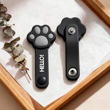 2pcs Cartoon Cat Paw Pattern Cable Organizer | Silicone, Portable And Practical Earphone And Charging Cable, Spiral Design, Desktop Accessory - Multicolor - View 3