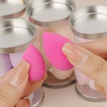 7个迷你化妆海绵，PVC桶装，超柔软不吸水干湿两用化妆海绵 - 彩色 - 查看 5