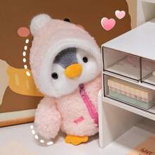 Muñeco de peluche de pingüino lindo de 25cm/9.84in, muñeco de peluche de pingüino de dibujos animados suave, con ropa intercambiable, adecuado para regalos de cumpleaños, Navidad, Año Nuevo y San Valentín de niños, unisex (debido a diferentes lotes de tela, el color puede variar ligeramente de la imagen promocional, pero el producto real será similar a la imagen) - Multicolor - Ver 5