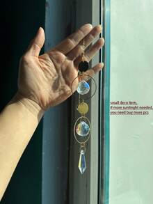 1 chiếc đèn thả pha lê Sun Catcher trang trí sân vườn - Nhiều màu - Xem 14