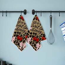 Leopard Print Cherry Towel, Vintage Cherry Pattern Soft Towel, Washable Decor Towel Cherry Print Towels - Black & Red Leopard Spot With Cherry Design, Soft Absorbent Polyester Hand & Towels, Modern Holiday Home Decor For Christmas, Thanksgiving, Housewarming Gifts, Contemporary Geometric Pattern, Hand Wash Only Kitchen Towel Set,Machine Washable - 16 X 24 Inch Rectangular Towels, Suitable For Kitchens And Bathrooms Kitchen Bathroom Towel Holiday Gift Holiday Decoration, Interesting And Unique Kitchen Dish Towel Cleaning Cloth Housewarming Gift Valentine's Day Wedding Anniversary Mother's Day Suitable For Birthdays, Anniversaries, Valentine's Day, Thanksgiving, Christmas, Halloween, Weddings,New Year's Gifts, Ideal Present For Her, Great Choice For Him, Family, Boyfriend, Girlfriend, Father, Mother, Lover, Daughter, Son, Grandparents, Friends, Classmates, And Pets. - 多色9 - 查看 5