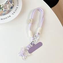 1 chiếc dây đeo cổ tay ngắn dệt thủ công + kẹp + dây đeo hình bướm chuyển màu, được thiết kế dành cho nữ, tương thích với túi xách, móc khóa, máy ảnh, đồ trang trí, thích hợp làm quà tặng cho mẹ, gia đình, bạn bè, sinh nhật, quà tặng điện thoại dịp lễ. - Nhiều màu - Xem 11
