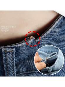 4pcs,Golden Safety Pin, Waist Cincher, Waistband Adjustment Buckle, Headscarf Clip, Multi-Functional, Detachable, Seamless Design, Suitable For Scarves, Pants, Collars And Cuffs - Multicolor - View 8