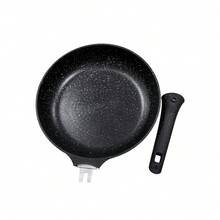 Antihaftbeschichtete Bratpfanne mit abnehmbarem Griff, geeignet für alle Herdarten einschließlich Induktionskochfelder, 28 cm Durchmesser und 5 cm Höhe. - Übersicht 2