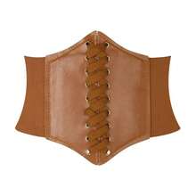 1条几何图案PU皮革弹力腰带 - A - 查看 4