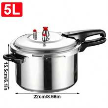 3/5 Litre Home Dual Handle Aluminum Pressure Cooker Kitchen Catering Cookware - View 2