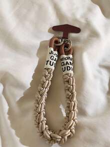 一套创意四股编织绳腕带，适用于手机、车钥匙、挂绳、腕包、通用手机壳 - 彩色 - 查看 16