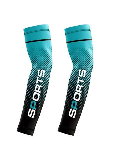 1 Pair Versatile Ombre Breathable Ice Silk Arm Sleeves, Suitable For Men And Women, Daily Wear, Vacation, Sun Protection, Exquisite Gift