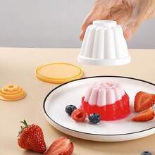 Khuôn làm bánh pudding hình cốc có nắp đậy đựng sữa chua, khuôn làm mousse và thạch, dụng cụ nhà bếp chuyên dụng. - Xem 11