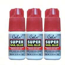3 Bottles Nail Glue Professional Salon Quality,Quick And Strong Nail Adhesive C2DS - 1 - 查看 1