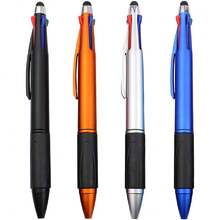 Stylus Pen For Touch Screen 4 Color In One Multi-Colored Ballpoint Pens Medium Point (1.0mm) For , 4-Pack,42872704 - C - View 1