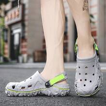 Men's Breathable Slip-On Slippers, Removable, Suitable For Spring, Summer, And All Seasons, Casual Home Wear - Grey - View 7