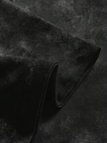 男士宽松休闲简约数码印花字母几何祝福图案套头T恤 - 黑色标准圆领T恤 - 黑色 - 查看 4