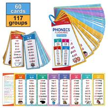 60 Cards 117 Groups Phonics Flash Cards, Digraphs CVC Blending Short Long Vowel Sounds, Sight Word Flash Cards For Children, Learning Educational Toys, Kids Learning Activities Supplies - Multicolor - View 14