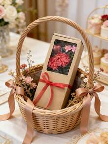 1 Box 13inch(H) Artificial Flower Gift Box, Suitable For Wedding, Birthday, Mother's Day, Teacher's Day, Thanksgiving, Party, Theme Events, Gifts - Multicolor - View 1