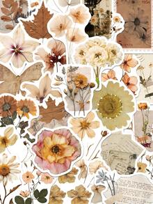 60张干花叶子贴纸，适用于笔记本、笔记本电脑、手机壳、行李箱、吉他等。 - A - 查看 9