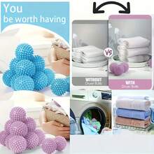 5pcs Reusable Laundry Balls Set - Removes Hair, Softens Fabrics, Prevents Tangling, Reduces Wrinkles, No Electricity Needed Laundry Dryer Balls, Washing Machine Balls, Laundry Drying Balls, Anti-Wrinkle Cleaning Assistants - Multicolor - View 7
