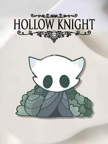 空洞骑士胸针，包包挂饰，4个可爱3D小人偶，吊坠，卡通动漫配饰，礼物 - 彩色 - 查看 10