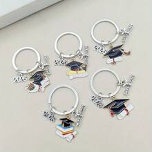 5pcs Graduation Keychains Perfect For Graduation Season Gifts. It Is An Ideal Choice For Decorating Backpacks And Also Suitable As A Party Gift - Multicolor - View 7