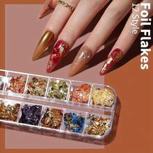 Nail Art Brushes Set, Nail Art Kit, Nail Design Kit, Nail Art Dotting Pens, Nail Stickers, Butterfly Nail Art Sequins, Nail Foils, Nail Art Flakes Iridescent, Rhinestones For Nails - Multicolor - View 5