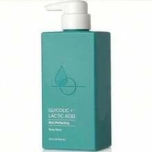 Glycolic Acid + Lactic Acid Exfoliating Body Wash Gel AHA Exfoliant Skin Care Body Cleanser   Anti Aging AHA Foaming Body & Face Wash, 15 Fl Oz - Glycolic Exfoliating Foam Body Wash - View 2