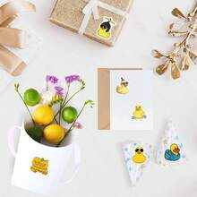 500pcs/Roll Rubber Duck Stickers, Cartoon Animal Sticker Roll - Self-Adhesive Labels For Scrapbooking, Cards, Envelopes Etc. - Multiple Colors, 10 Unique 1-Inch Patterns, Great For Winter, Halloween, Christmas, New Year, Stationery, Books, Cups, Luggage, Guitar, Helmets - O - View 5
