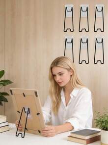 1pc Heavy-Duty Metal Photo Display Holder With Safety Clips, Fashionable Appearance, Suitable For Home Decor, Office And Events - Durable And Multipurpose Photo Frame Alternative, Elegant Design | Sturdy Clip Structure - Multicolor - View 2