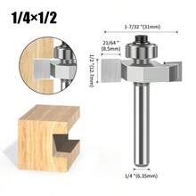 2-In-1 Ball Bearing T-Slot Router Bit, Wood Milling Cutter, Groove Cutting Knife, Chamfer Knife, Pull Handle Knife - Ball Bearing T-blade - View 18