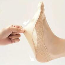 1/5 pares de calcetines de encaje floral y malla, calcetines invisibles suaves y transpirables de baja altura, medias y calcetines de barco para mujer, calcetines finos de seda de encaje para usar con tacones altos en verano, baja altura, baja altura, calcetines invisibles - Multicolor - Ver 6